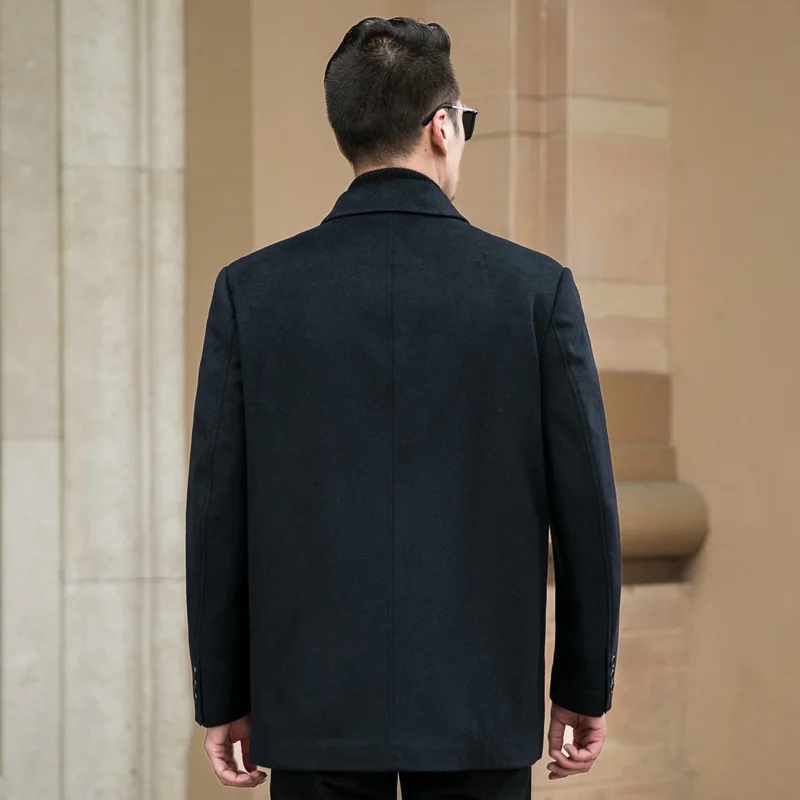 8XL 7XL плюс мужские кашемировые пальто мужчин 100% Шерсть Тренч мужской отложной