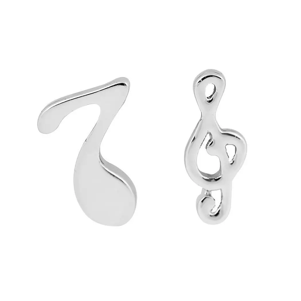 Women Stud Earrings Fashion Cute Musical Note Push Back Silver Gold Rose Casual Jewelry Gift Oorbellen Kolczyki | Украшения и