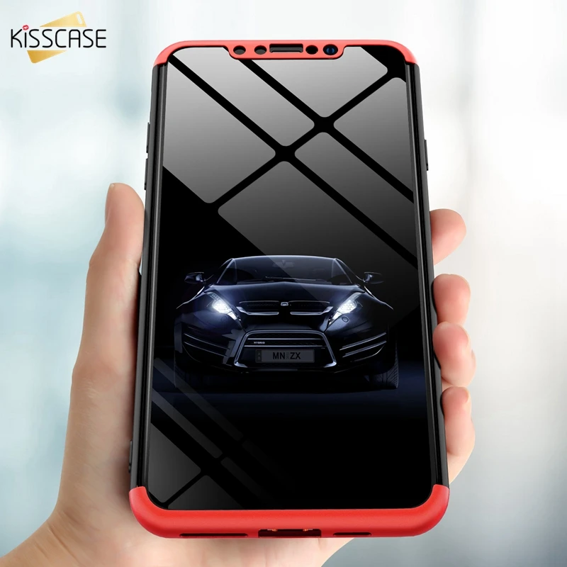 KISSCASE чехол 3 в 1 для iPhone SE 5 5S 360 полная защита матовая крышка 6 S 7 8 Plus X XS MAX XR Coque