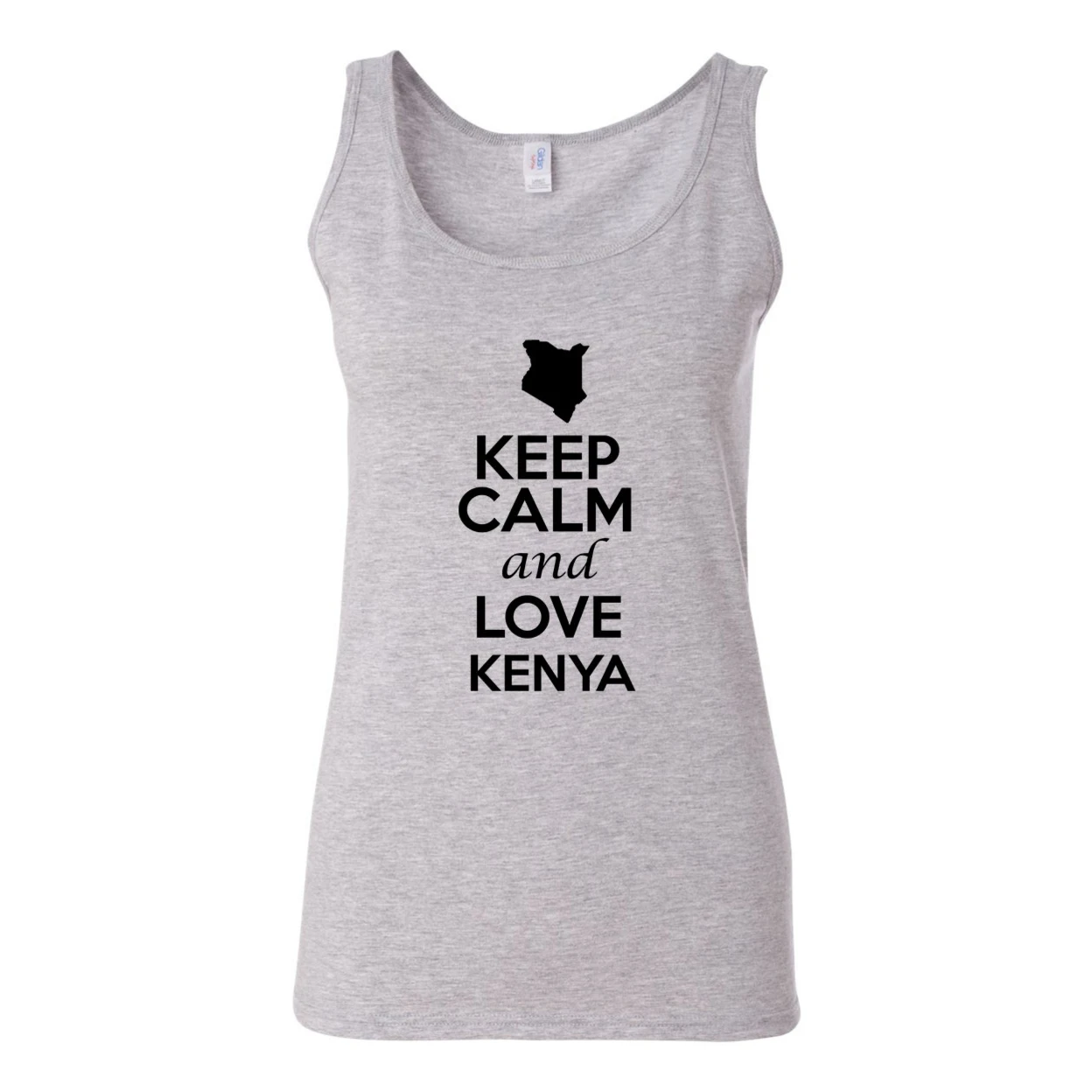 Молодежный патриотический Топ без рукавов в стиле Keep Calm And Love Kenya Country 1269|Футболки|