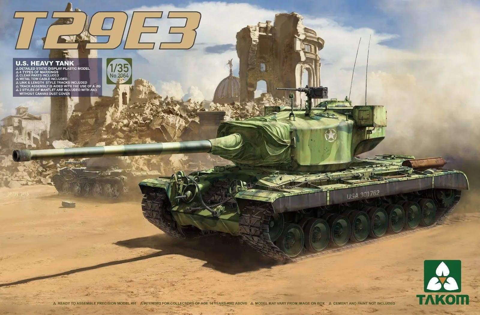 Тяжелый танк Takom 1/35 2064 US|Наборы для сборки моделей| |