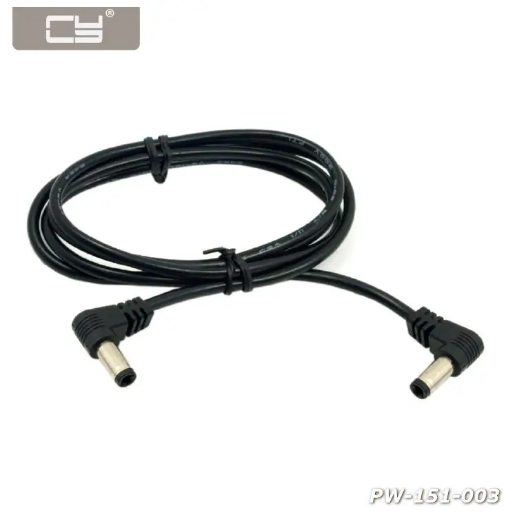

CYDZ DC Power 5.5 x 2.1mm / 2.5mm Male to 5.5 2.1/2.5mm Male Plug Cable 90 Degree Right Angled 60cm