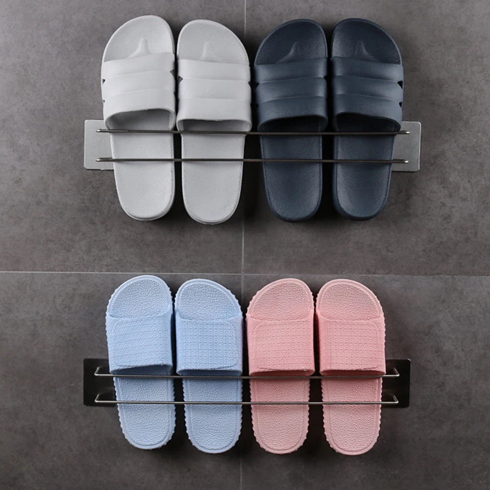 

1pc Shoe Hanger Rack Durable Stainless Steel Bathroom Shoe Hanger Storage Organizer