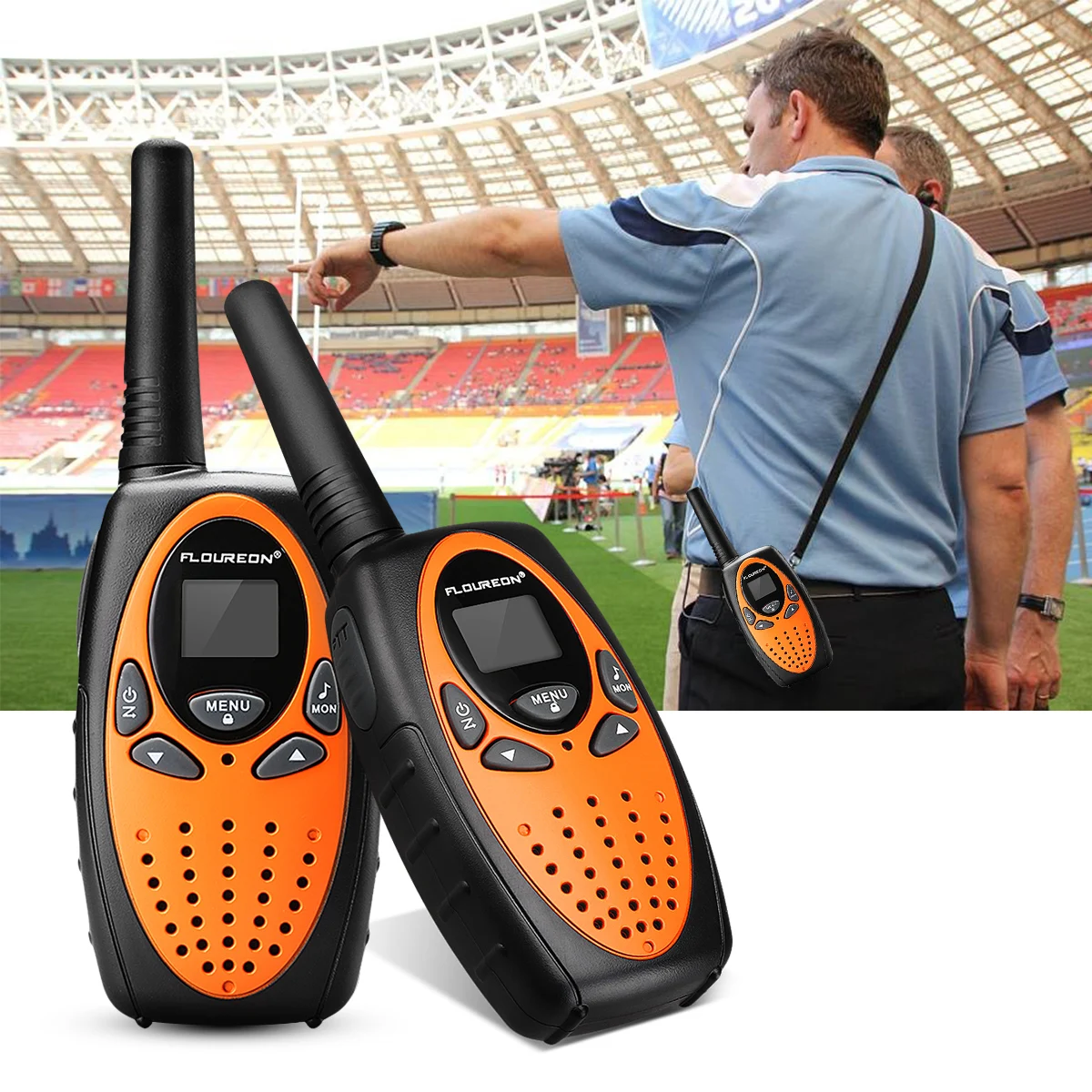 Floureon 22 канала две рации UHF462 467MHz 2 Way Радио 3 км переговорные детские игрушки рация