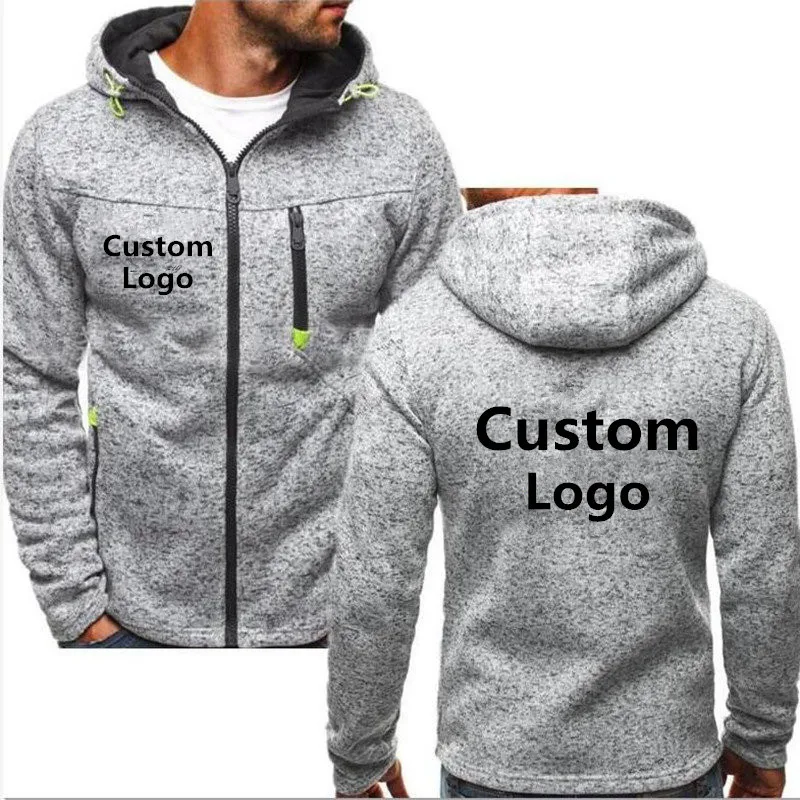 

Customized Logo Autumn Winter Men's Long Sleeve Zipper Sweatshirts Cardigan Hooded Coat Men Hoodies Jacket Casual Sports Hoody