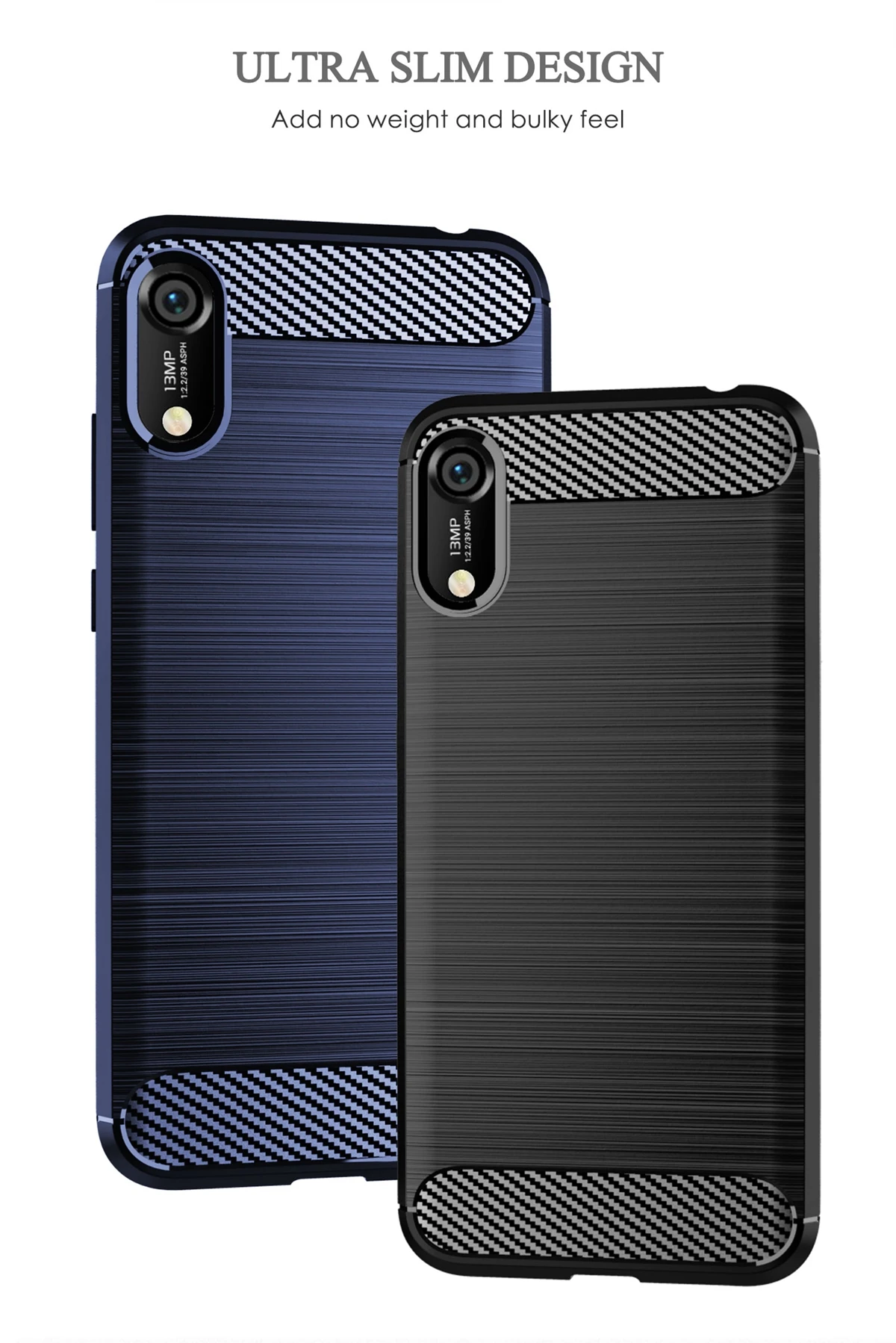 Для huawei Honor Play 8A чехол противоударный бампер из углеродного волокна Прочный ТПУ