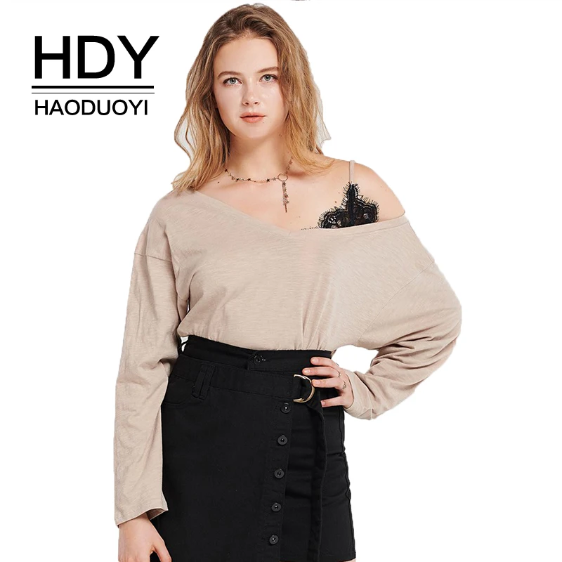 HDY haoduoyi простой сексуальный топ для причастия Асимметричный без бретелек плеча