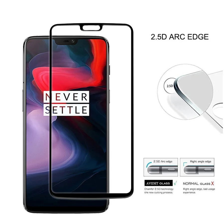 3D закаленное стекло для Oneplus 6 полное покрытие Защитное Oneplus6 9 H Взрывозащищенная