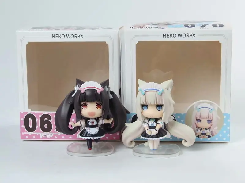 8 см милые аниме NEKOPARA шоколад ваниль Q глина ПВХ экшн Фигурки игрушки Аниме Статуя