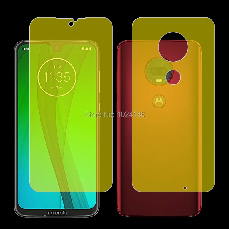 Front / Back Full Coverage Clear Soft TPU Film Screen Protector For Motorola Moto G7 Plus G7Plus Cover Curved Parts (Not Glass） |