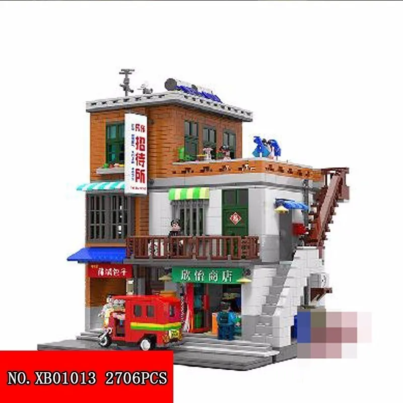 Новые пластиковые блоки серия &quotгородской пейзаж&quot город в деревню дети сборка