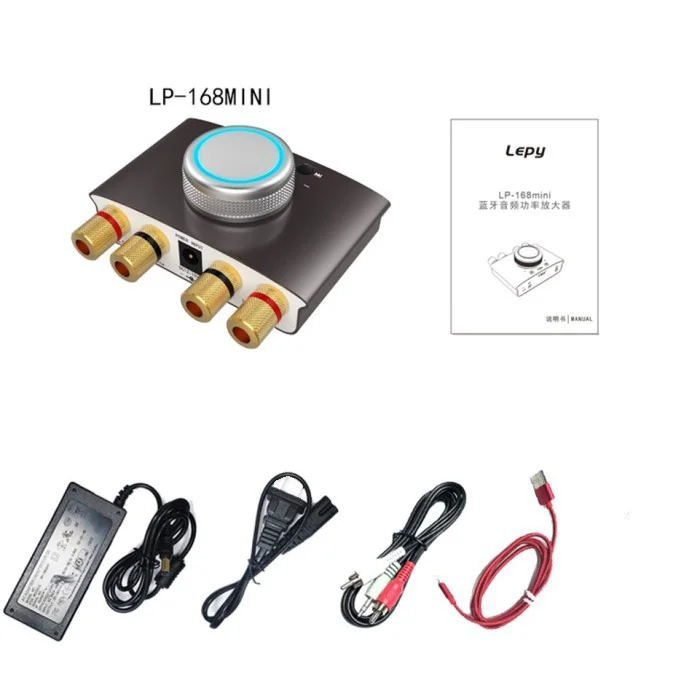Lepy Lp 168Mini Bluetooth цифровой усилитель Hifi стерео домашний аудио мощности 50 Вт + черный