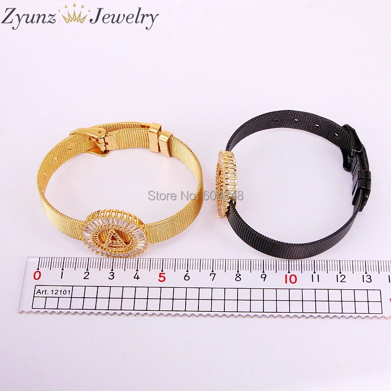 5 шт ZYZ328 2517 CZ письмо коннекторы браслеты прозрачный кубический цирконий