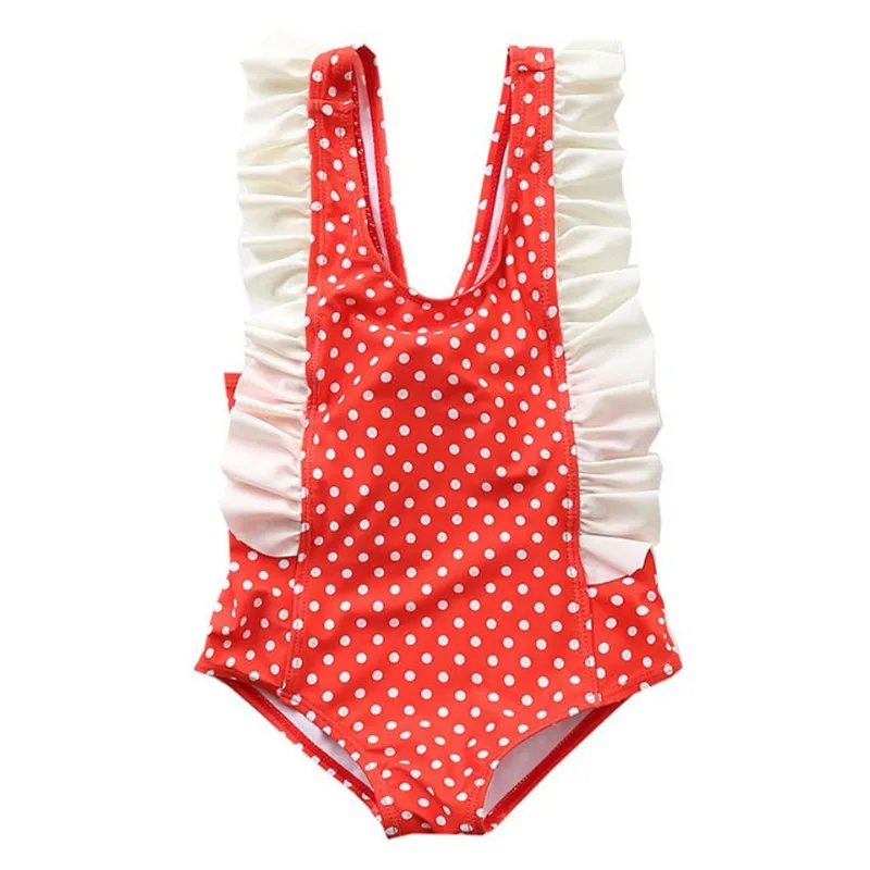 Emmababy для маленьких девочек Купальник боди Одежда оборками в горошек бикини