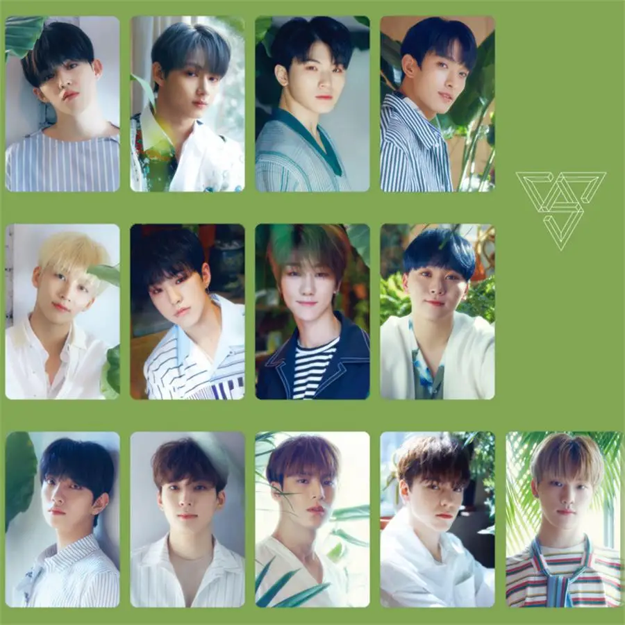 Kpop Seventeen счастливый конец фото Stikcy Card S. COUPS JUN HD наклейки для фотографий Кристальные наклейки для карт 13 шт