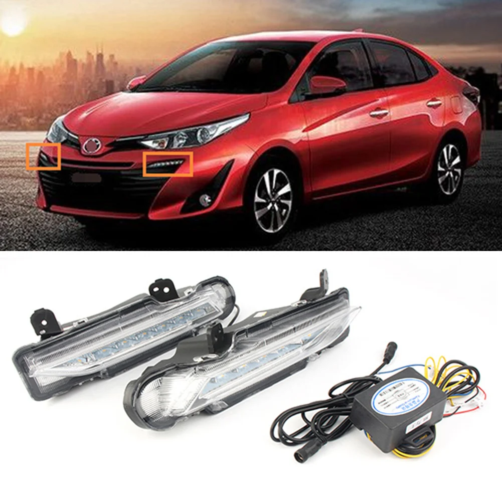 Указатель поворота светодиодный DRL Дневной светильник для Toyota Yaris 2017 2018 |