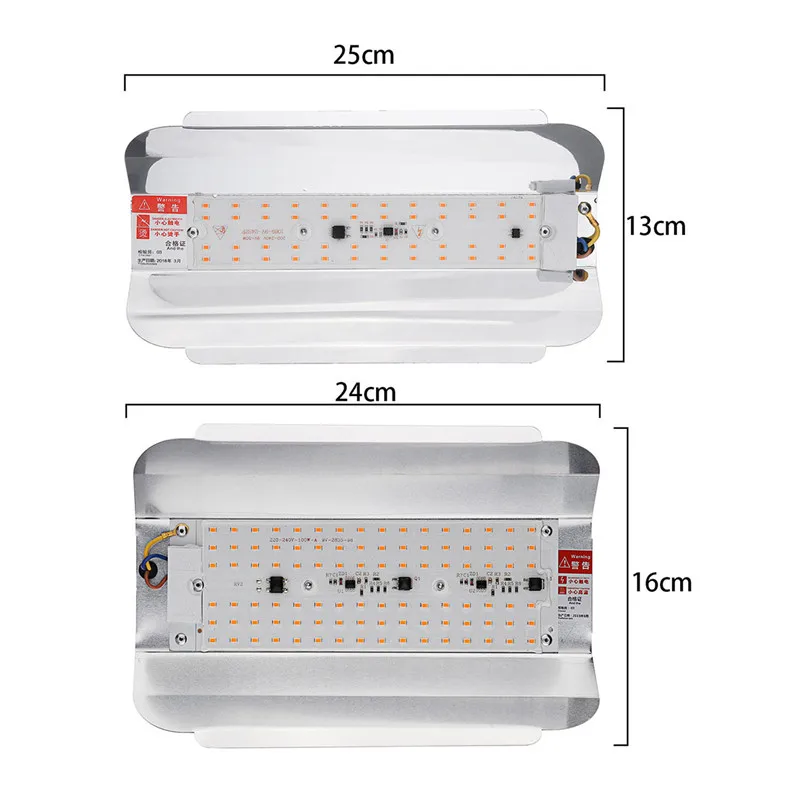 Светодиодный фитозаливающий светильник s 50 Вт 100 5730smd 60 лм/Вт высокая мощность