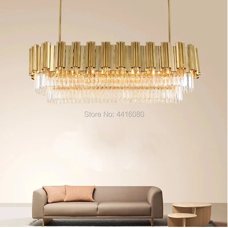 

Italy Chandeliers Modern simpmle round gold color crystal luxury chandelier for living room