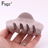 2020 spring summer acrylic large crab for hair lighter colors solid hair claw clips for women quality strong bit force hair tail