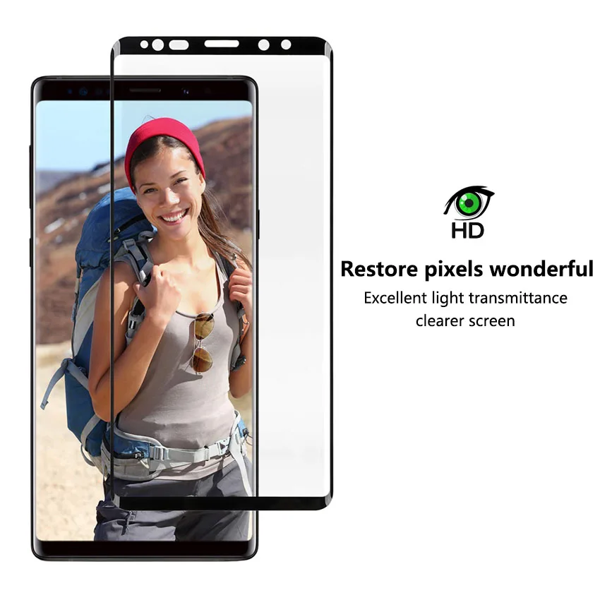 3D изогнутое закаленное стекло HD с полным покрытием протектор ЖК экрана для Galaxy Note