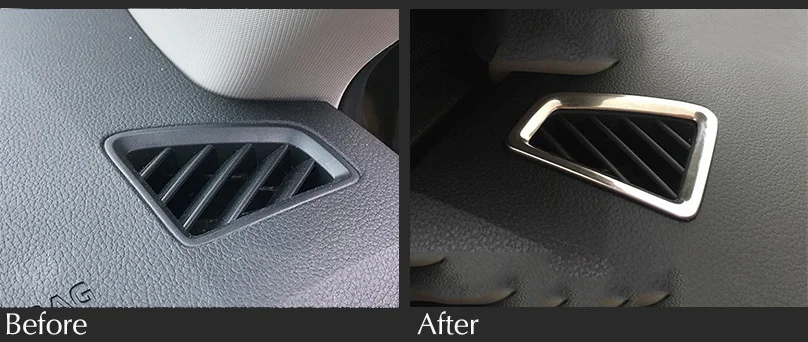 Автомобильная панель A pillar Air Outlet Vent Trim Frame Cover Sticker Car Styling 2 шт./компл. для Skoda Karoq 2017