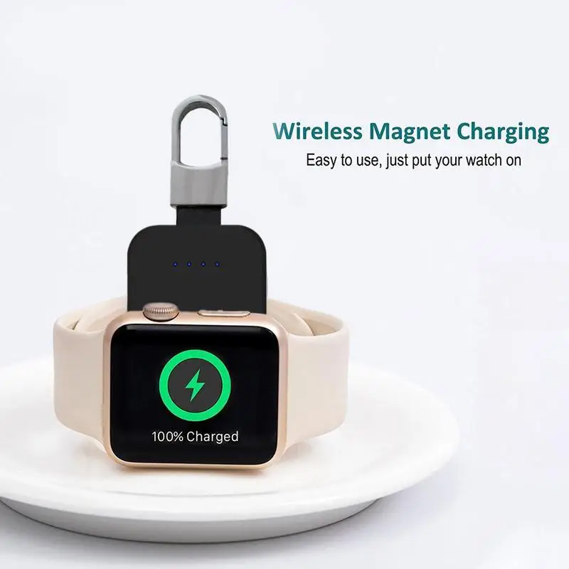Беспроводное зарядное устройство для Apple Watch 4 портативное USB серии iWatch 3 2 1