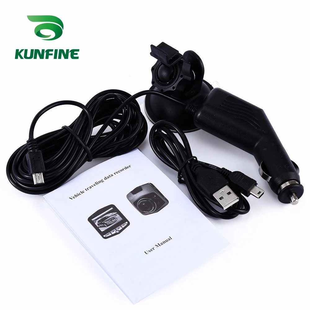 Автомобильный видеорегистратор KUNFINE 2 4 дюйма 1080P G-датчик ночное видение широкий