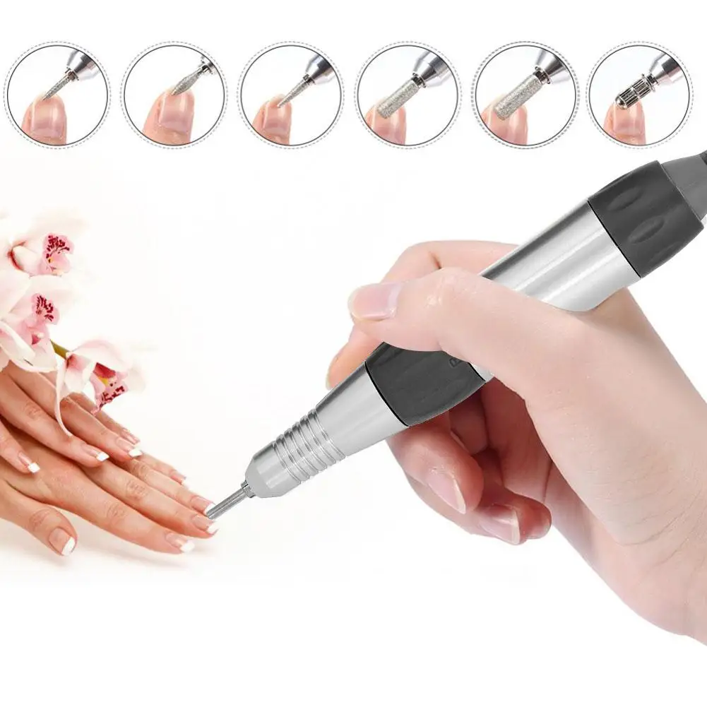 30000rmp Electric Nail Drill Machine Portable Manicure Grinding Pedicure Polisher Tools Rechargeable | Красота и здоровье