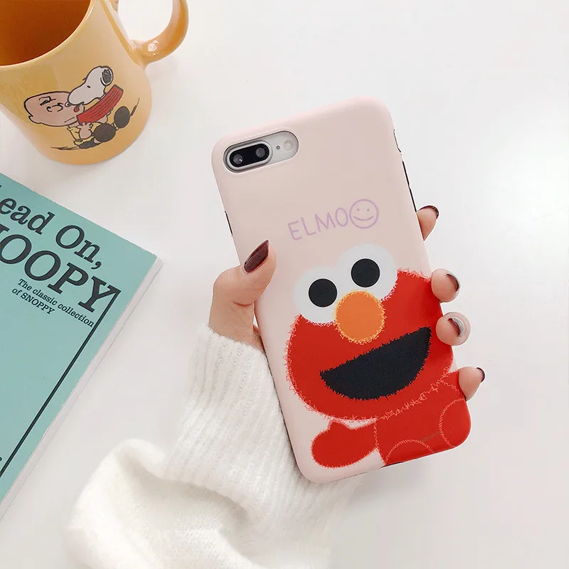 Милый мультяшный чехол Elmo с изображением печенья Улица Сезам для iPhone 6 6S Plus 7 8 X XS Max