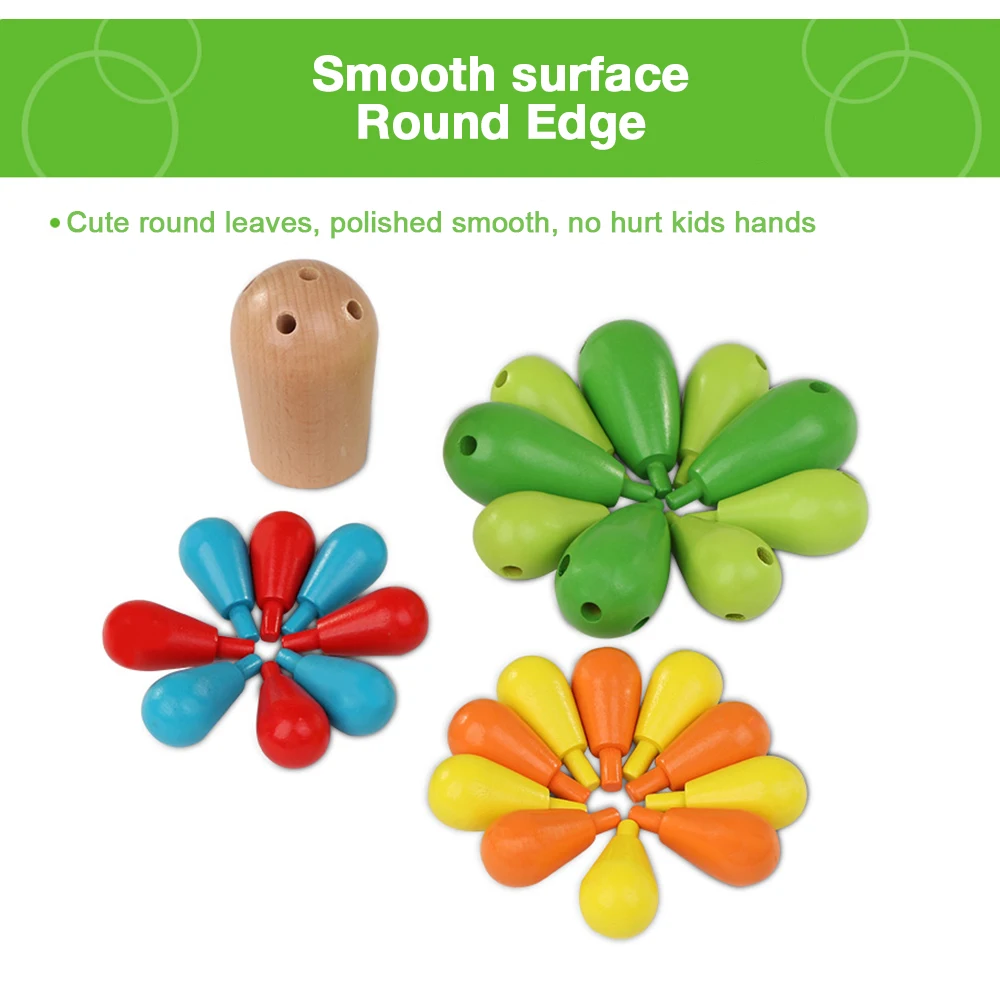 

Wooden Cactus Building Toy Set 29 PCS Building Blocks Playset for Kids Girl Boy Educational Toys Gifts DIY Creative Home