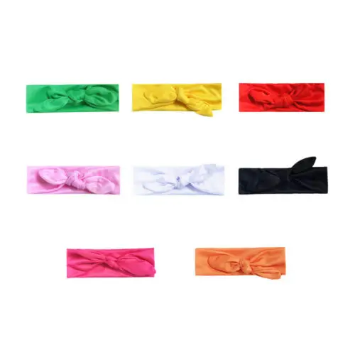 Повязка на голову для новорожденных девочек повседневная однотонная повязка с