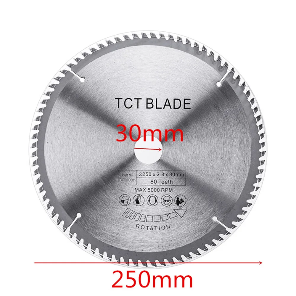 250x2 8x30x80T TCT твердосплавное пильное лезвие многофункциональное круглое для резки