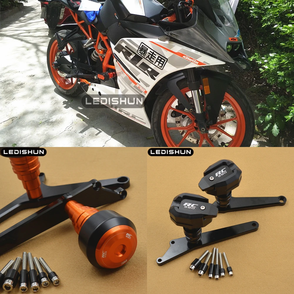 Для KTM RC390 RC 390 слайдер на мотоцикл рама ползунки защита двигателя от