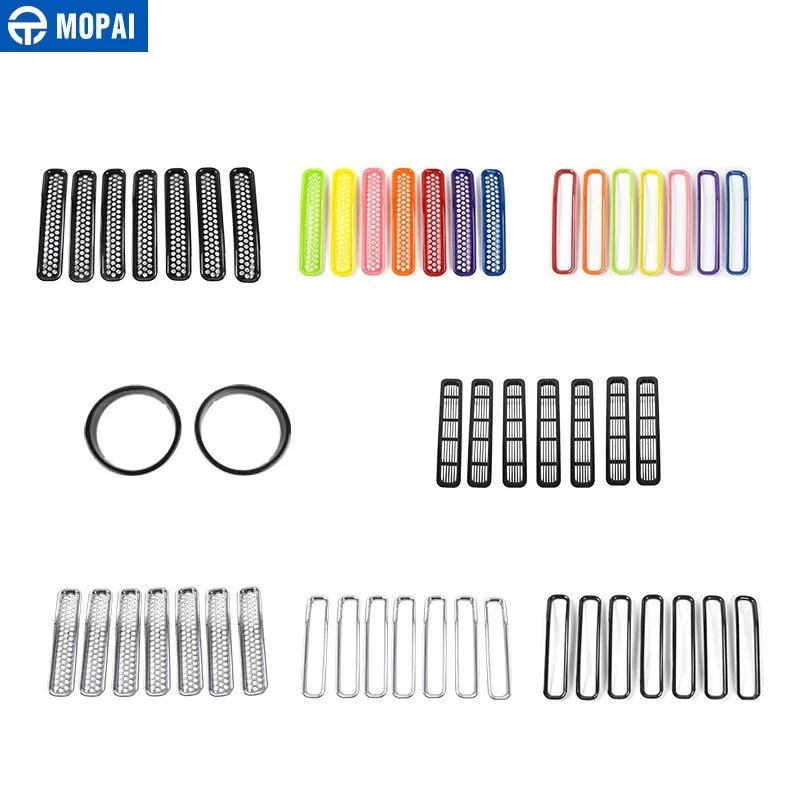 MOPAI гоночные грили для Jeep Wrangler 1997 2006 Автомобильная передняя фара решетка