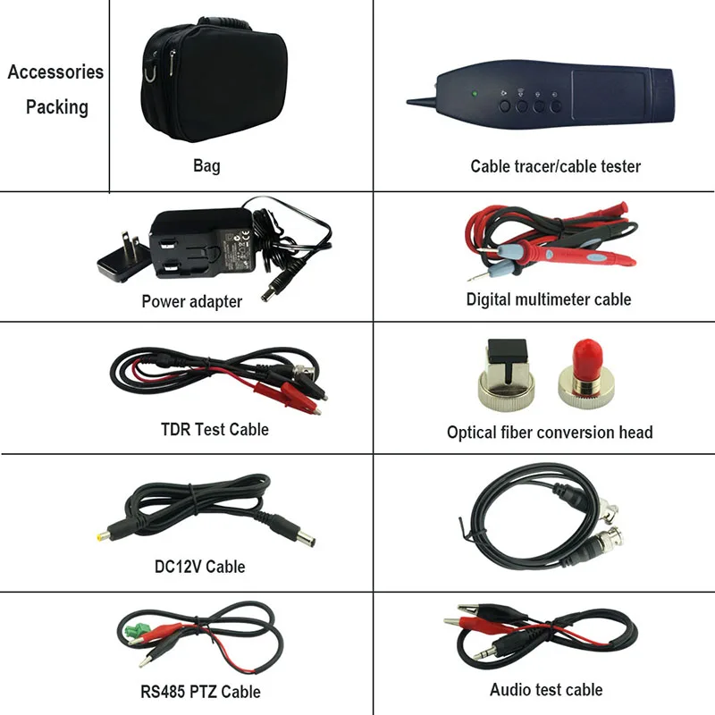7-дюймовый монитор 4K cctv tester Pc ipc для камеры видеонаблюдения poe ip-камера тестер
