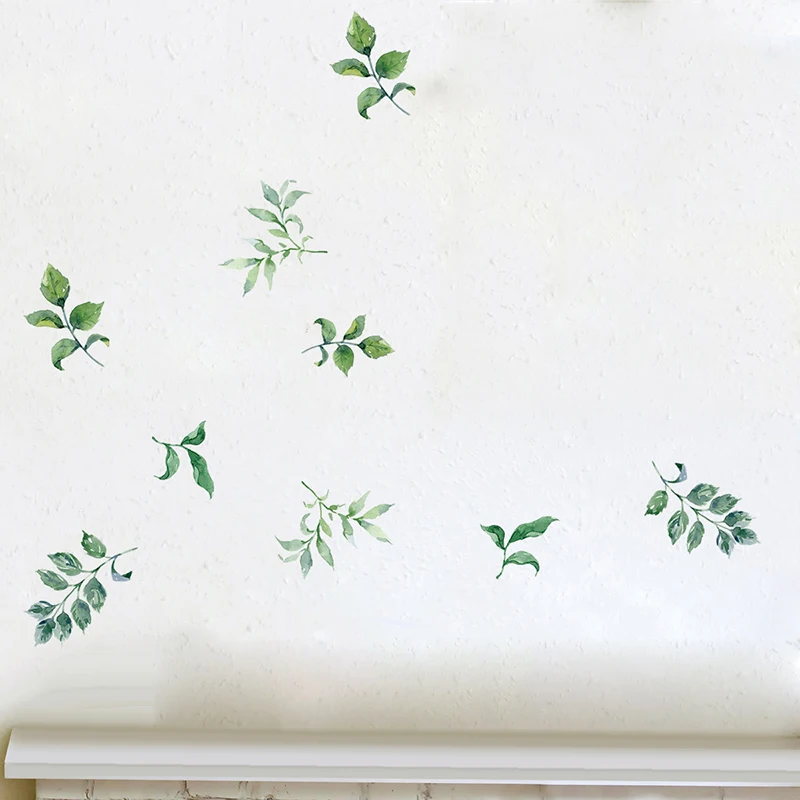 Creative Green Plant Wall Stickers TV Background Window Kid's Room Decor | Дом и сад