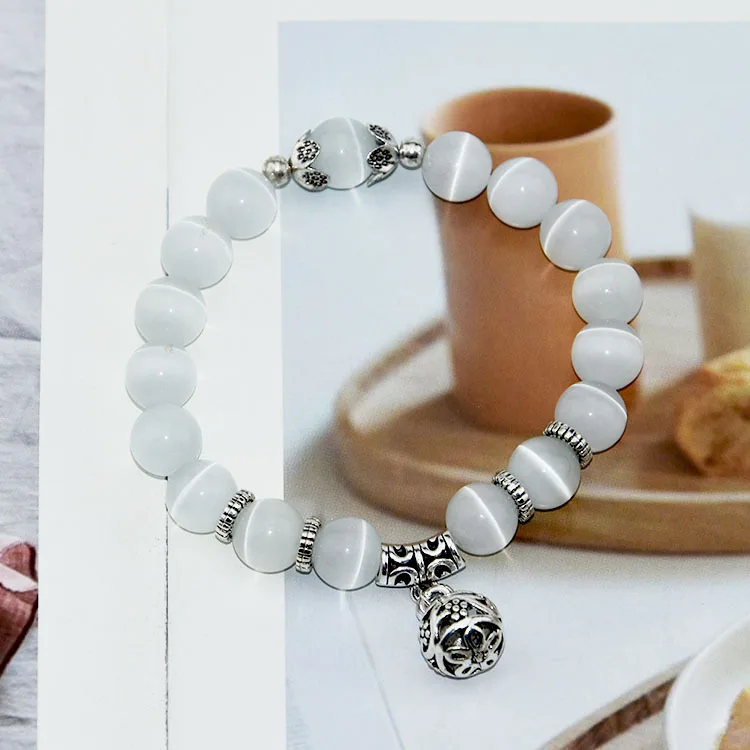 Natural Crystal Opal Beaded Bracelet single lap transshipment ball retro women's hand jewelry wholesale | Украшения и