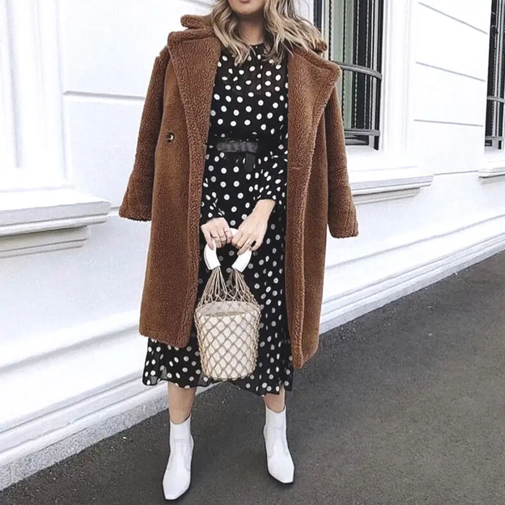 Фото Women Winter Warm Long Sleeve Thick Fleece Cardigan Ladies Casual Loose Solid Oversized Coat Женская одежда Women Winter Warm Long Sleeve Thick Fleece Cardigan Ladies Casual Loose Solid Oversized Coat Женская одежда