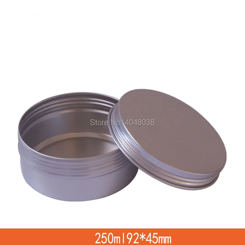 10PCS/lot Empty Aluminum Pot Aroma Candle Packing Box Plasticine Storage Case Round Cosmetic Cream Jar 250ML 250G Lip Gloss | Красота и