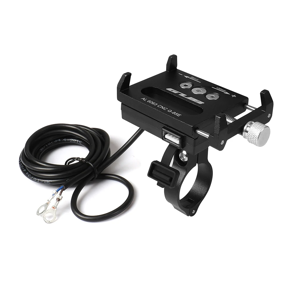 HOT-Gub Universal Aluminum Alloy Motorcycle Mount Cell Phone Holder Usb Charger Bicycle For Iphone X 8 7 Fast |