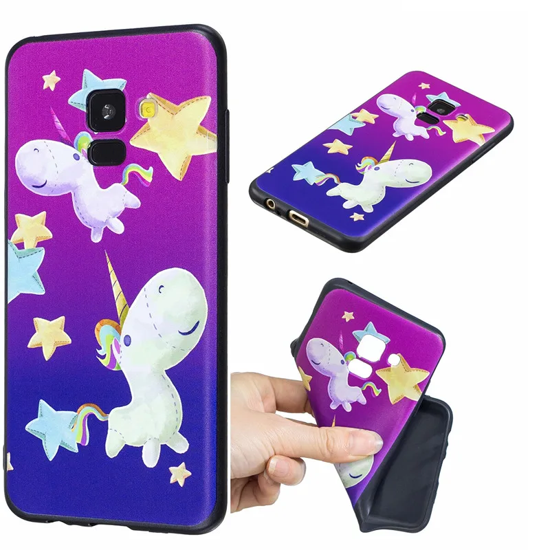 Силиконовый чехол для телефона samsung Galaxy A6 A8 A7 A750 J4 J6 J8 2018 J5 черная бабочка Чехлы S8 S9
