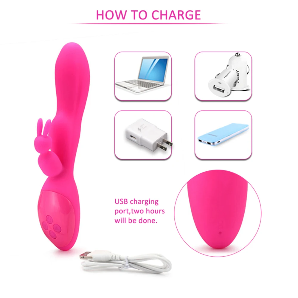 Belsiang Dildo Rabbit Vibrator Waterproof Usb Clitoris Stimulator Female Vagina Massager G Spot Adult Game Sex Toys for Women | Красота и
