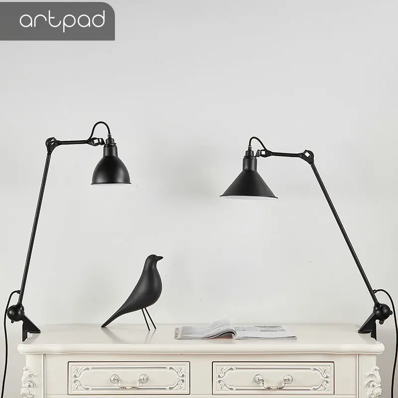Фото Artpad Black Flexible Swing Arm LED Office Reading Lamp with Clip Eye Care Clamp Mount Adjustable Desk E27 With EU Plug in Освещение Artpad Black Flexible Swing Arm LED Office Reading Lamp with Clip Eye Care Clamp Mount Adjustable Desk E27 With EU Plug in Освещение