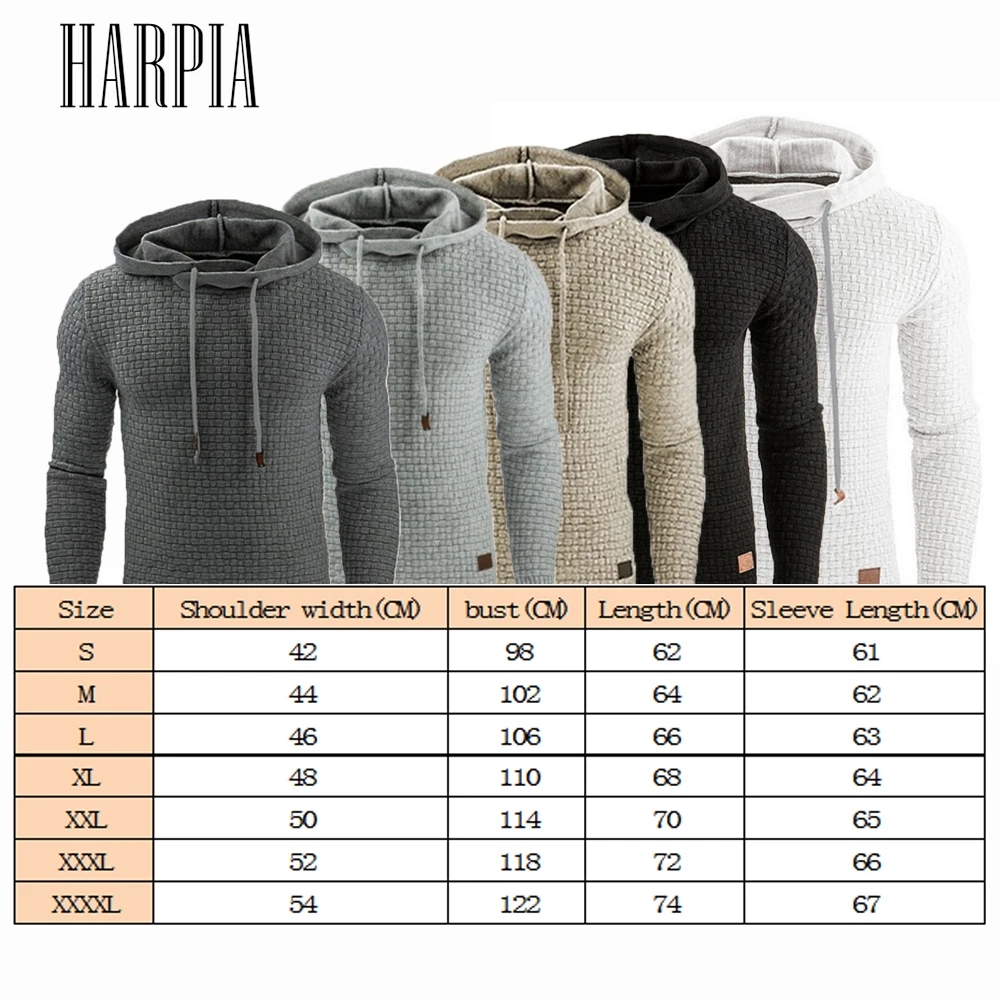 Harpia мужская толстовка с капюшоном повседневная спортивная одежда клетчатые
