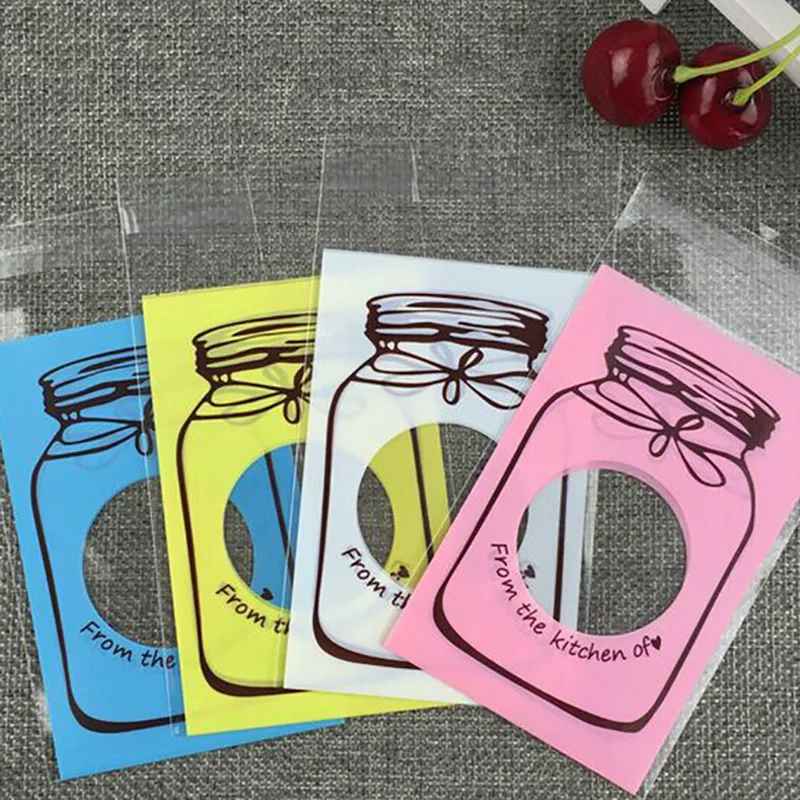 100 шт Стиль бутылки печенье бисквитные Сумки самоклеющиеся Свадебные