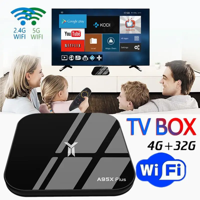 A95X PLUS tv Box 4G/32G S905Y2 Android 8 1 Гбит/с сетевой плеер с Bluetooth Голосовое