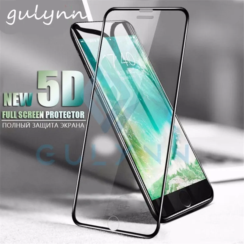 5D закаленное стекло из алюминиевого сплава для iPhone 6 6S 7 8 Plus полноэкранная