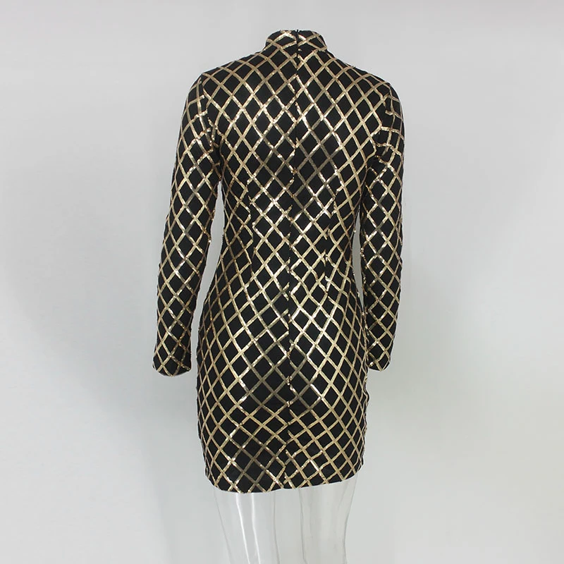 Женская Блестящая блестящая облегающая вечерняя одежда для вечеринки клуба мини