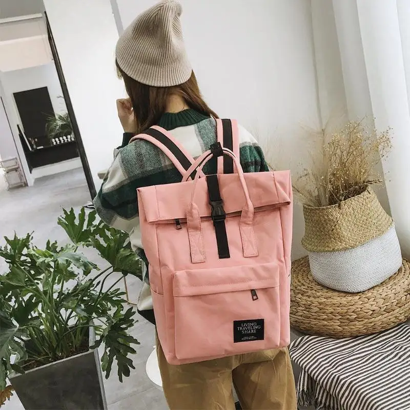 Женский большой холщовый рюкзак в консервативном стиле Mochila Escolar школьный для