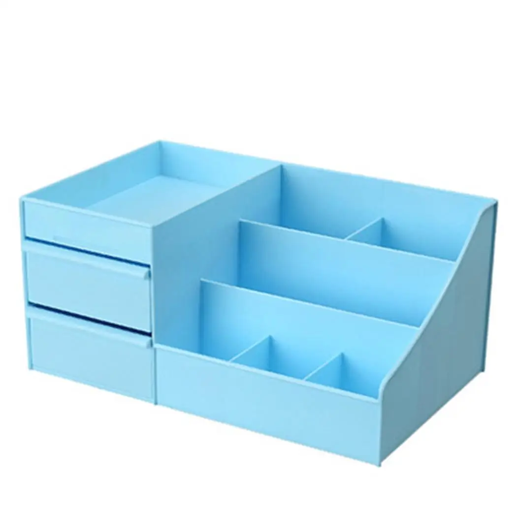 Настольный органайзер для макияжа коробка хранения косметики розовый